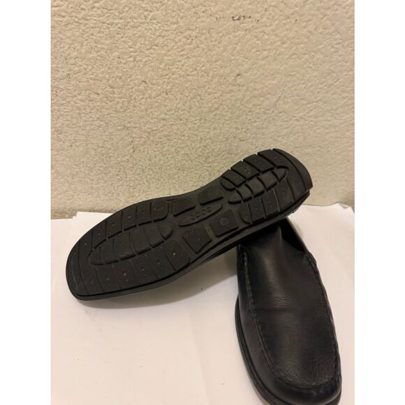 Ecco Men\'s Black Leather Slip-On Loafers extra wide size 47 main image 5